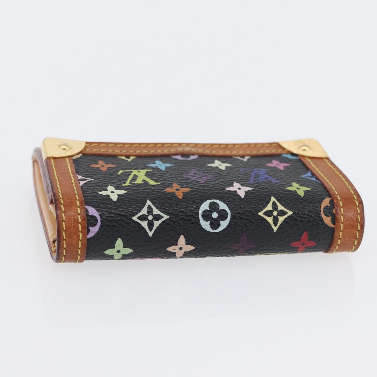 LOUIS VUITTON Monogram Multicolor Porte Monnaie Plat Black M92656