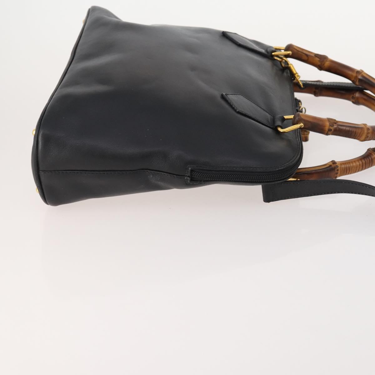 GUCCI Bamboo Hand Bag Leather Suede 2 Set Black Red Auth 170525 | eBay