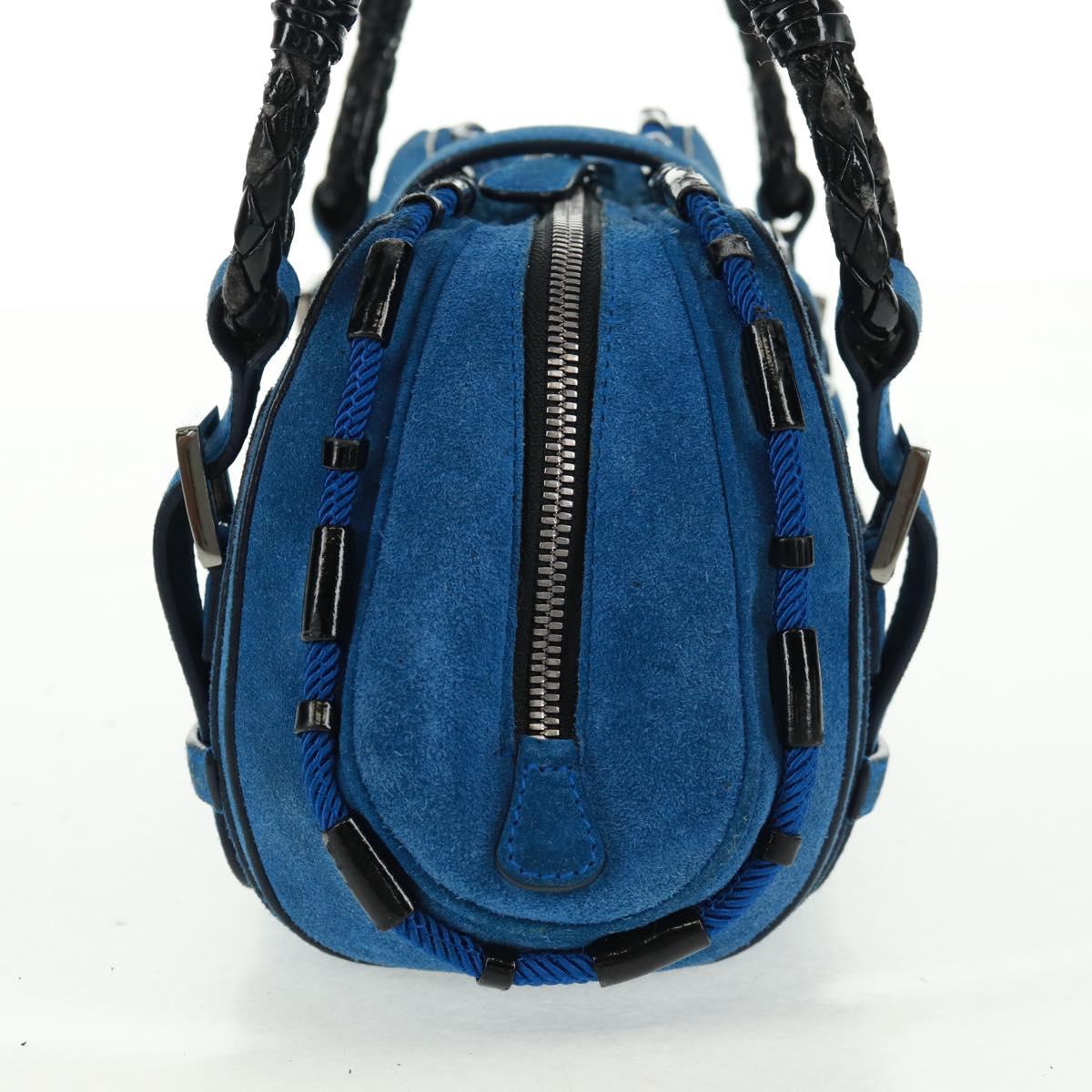 【最終値下げ中！】 LOEWE Sender Handbag Blue LOEWE Sender Hand Bag Suede Blue Silver Auth 170755 | eBay