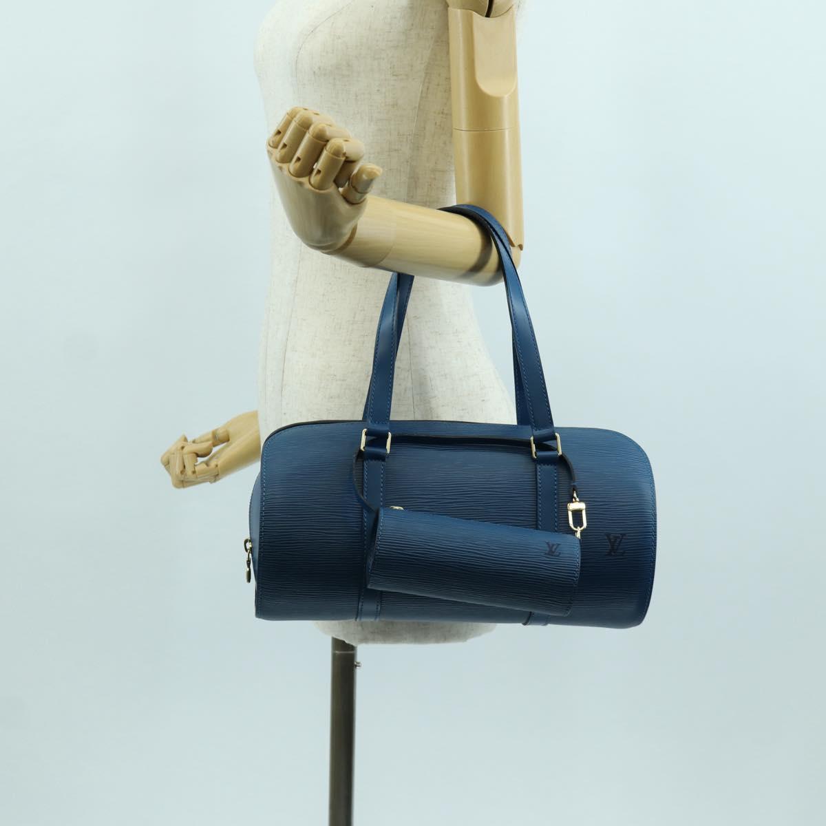 LOUIS VUITTON Epi Soufflot Hand Bag Blue M52225 LV Auth 171029A | eBay