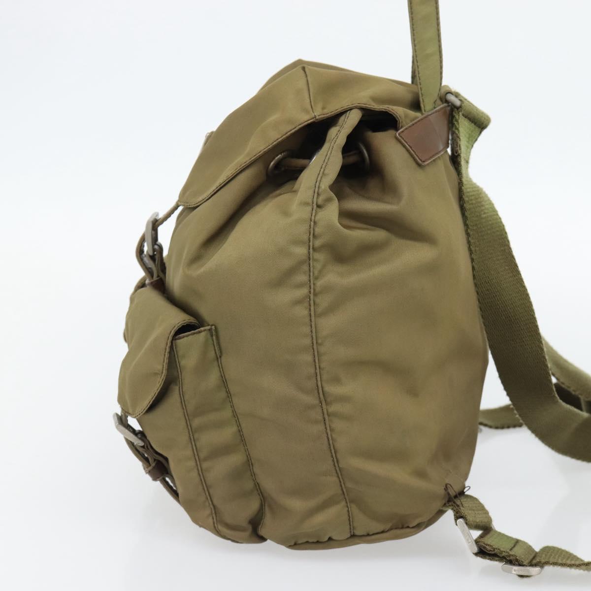 PRADA Backpack Nylon Khaki Silver Auth LNZ259 PRADA Backpack Nylon Khaki Silver Auth 171259 | eBay main image 2