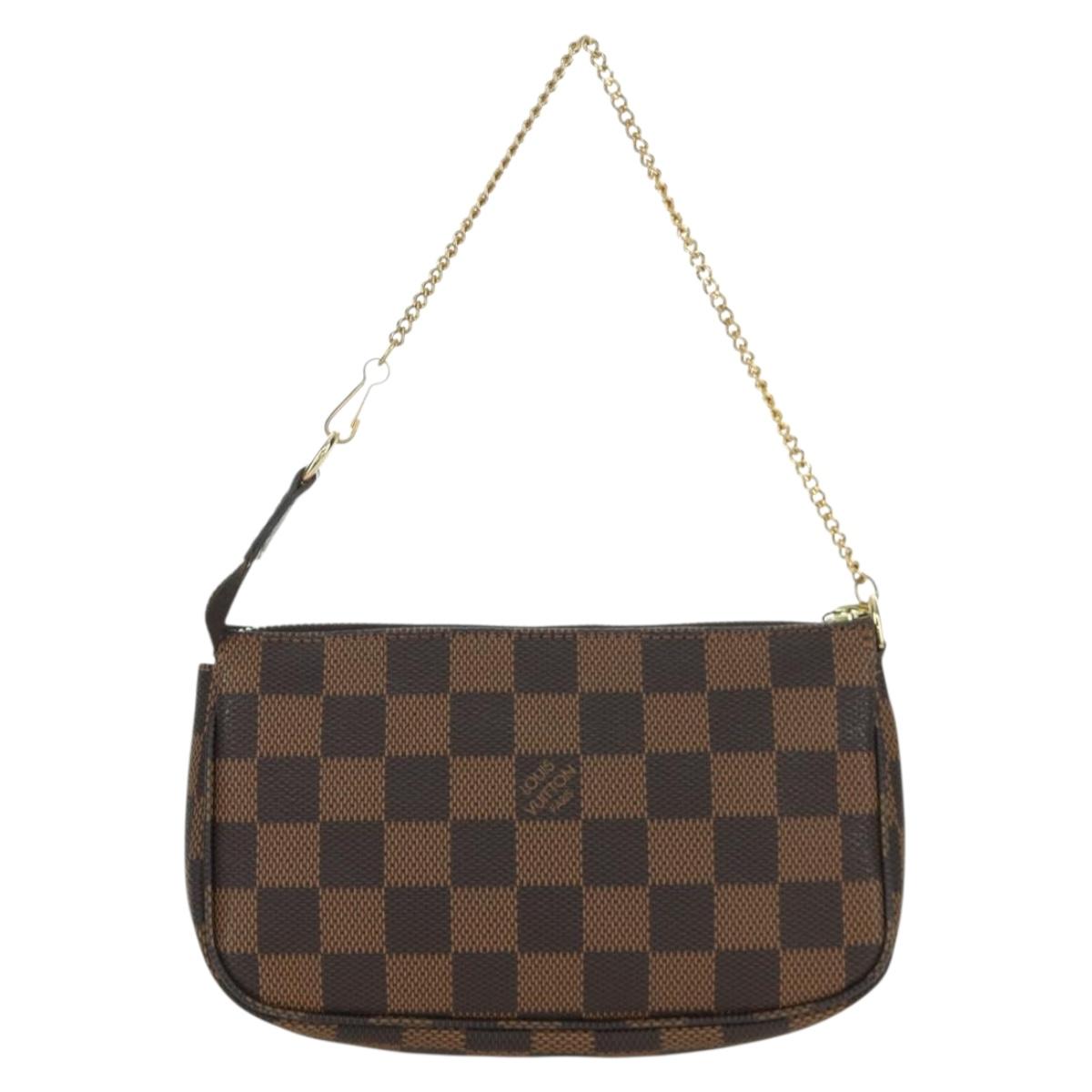 LOUIS VUITTON Damier Ebene Mini Pochette Accessoires Pouch N58009