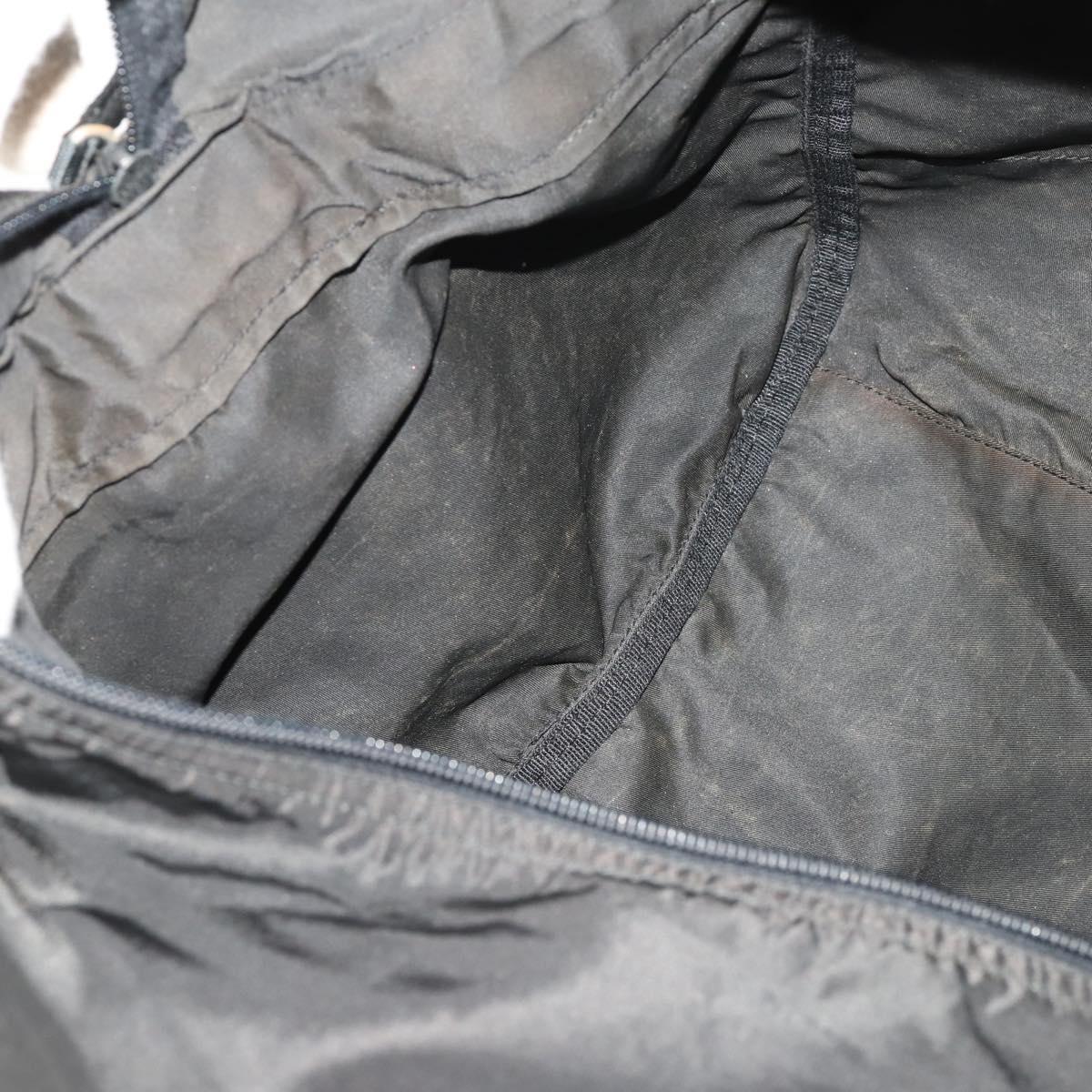 PRADA Boston Bag Nylon 2way Black Silver Auth 172154 | eBay