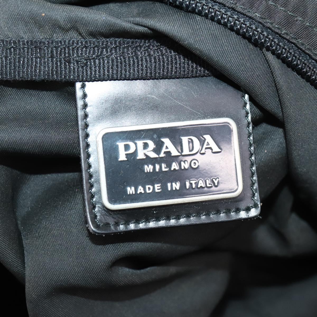 PRADA Boston Bag Nylon 2way Black Silver Auth 172154 | eBay