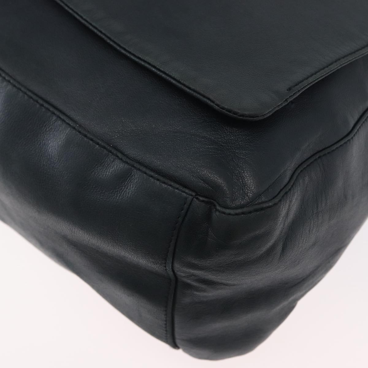 PRADA Plastic Chain Shoulder Bag Leather Black Auth 172733 | eBay