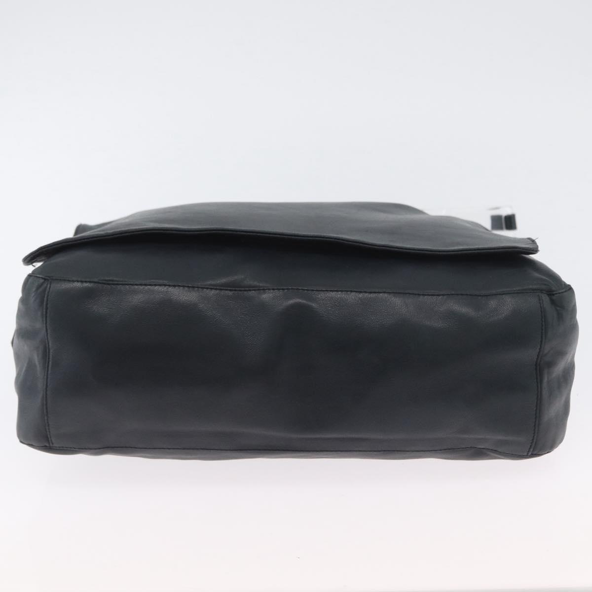 PRADA Plastic Chain Shoulder Bag Leather Black Auth 172733 | eBay