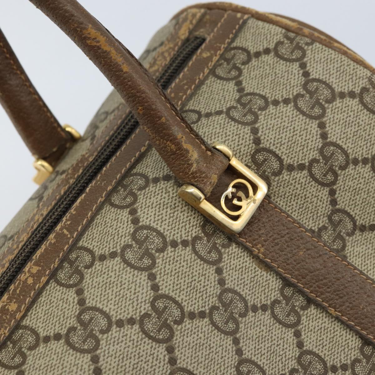GUCCI GG Supreme Hand Bag PVC Beige Gold Auth 173885 | eBay