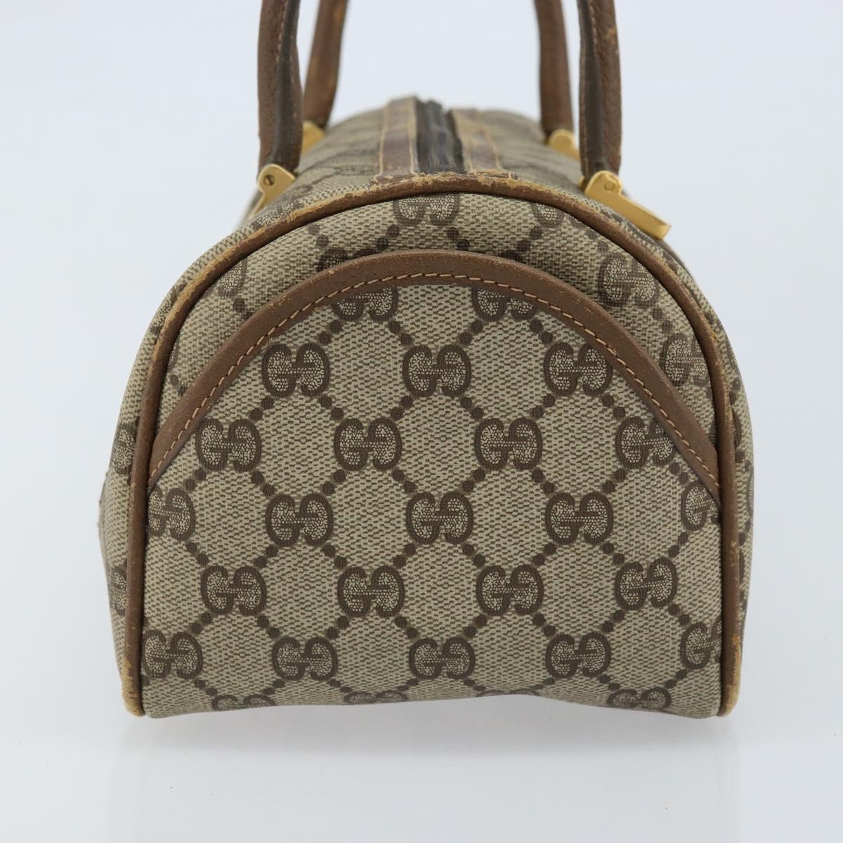 GUCCI GG Supreme Hand Bag PVC Beige Gold Auth 173885 | eBay