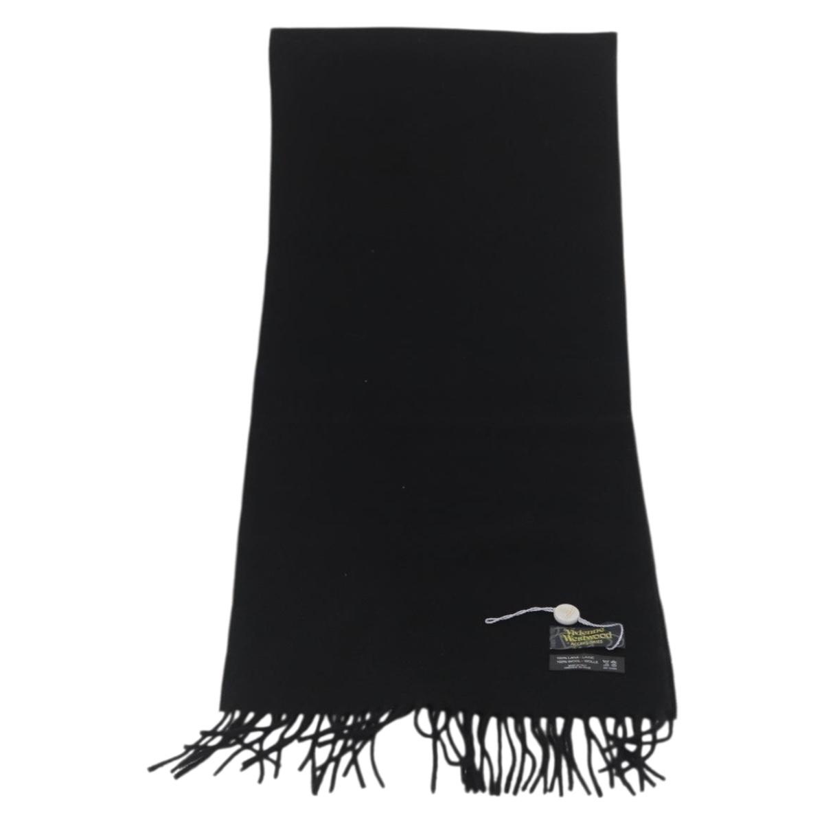 Vivienne Westwood Scarf Wool Black Auth 174655 | eBay