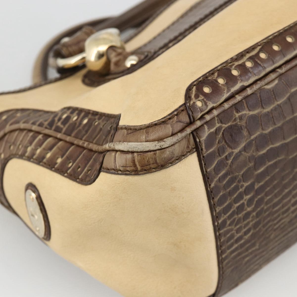 CELINE Boogie bag Hand Bag Leather Beige Gold Auth 174749 | eBay