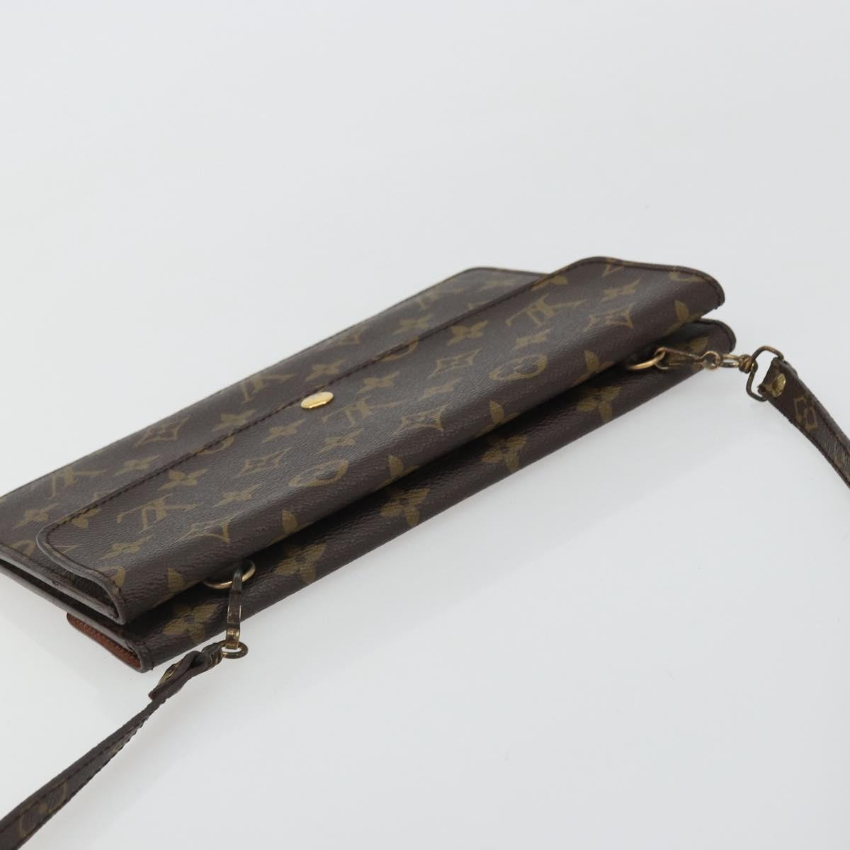 LOUIS VUITTON Monogram Double Rabat Shoulder Bag M51815 LV Auth