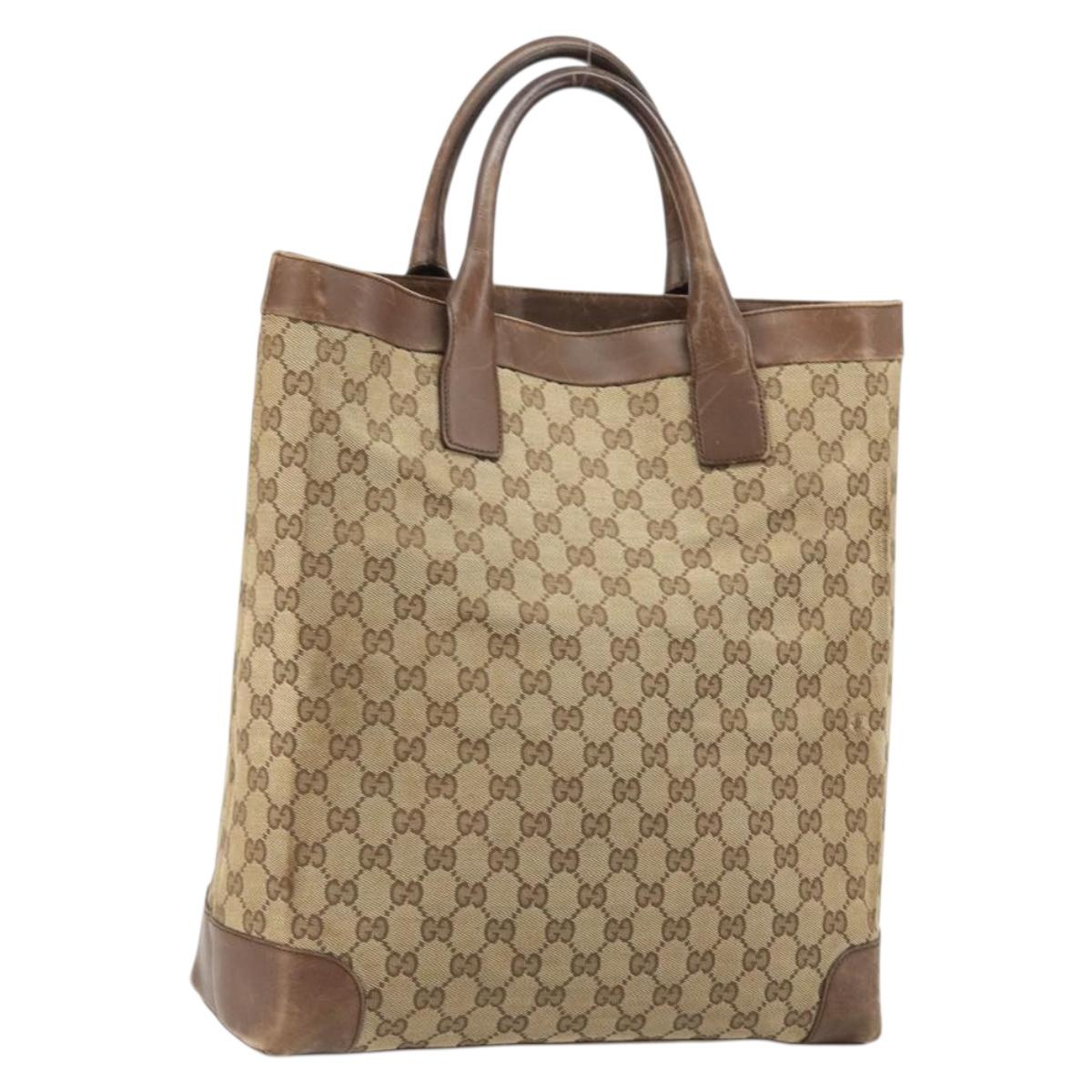 GUCCI GG Canvas Hand Bag Beige Silver 002 1121 1669 Auth 176604 | eBay
