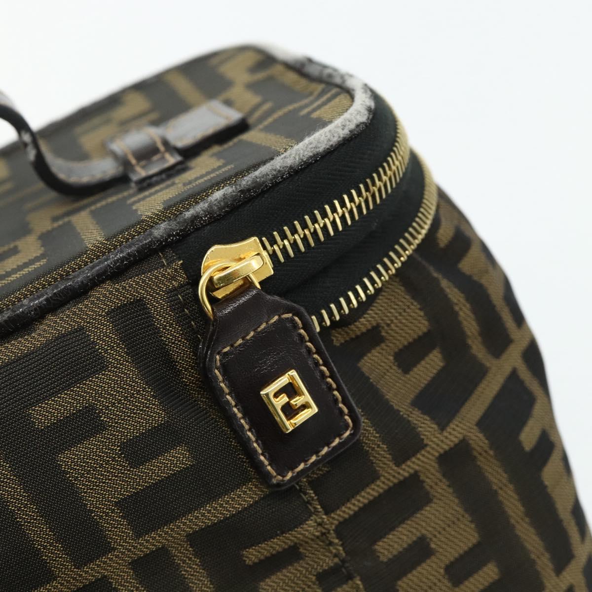 のん FENDI Zucca Canvas Vanity Hand Bag Brown Black Auth 176697 | eBay