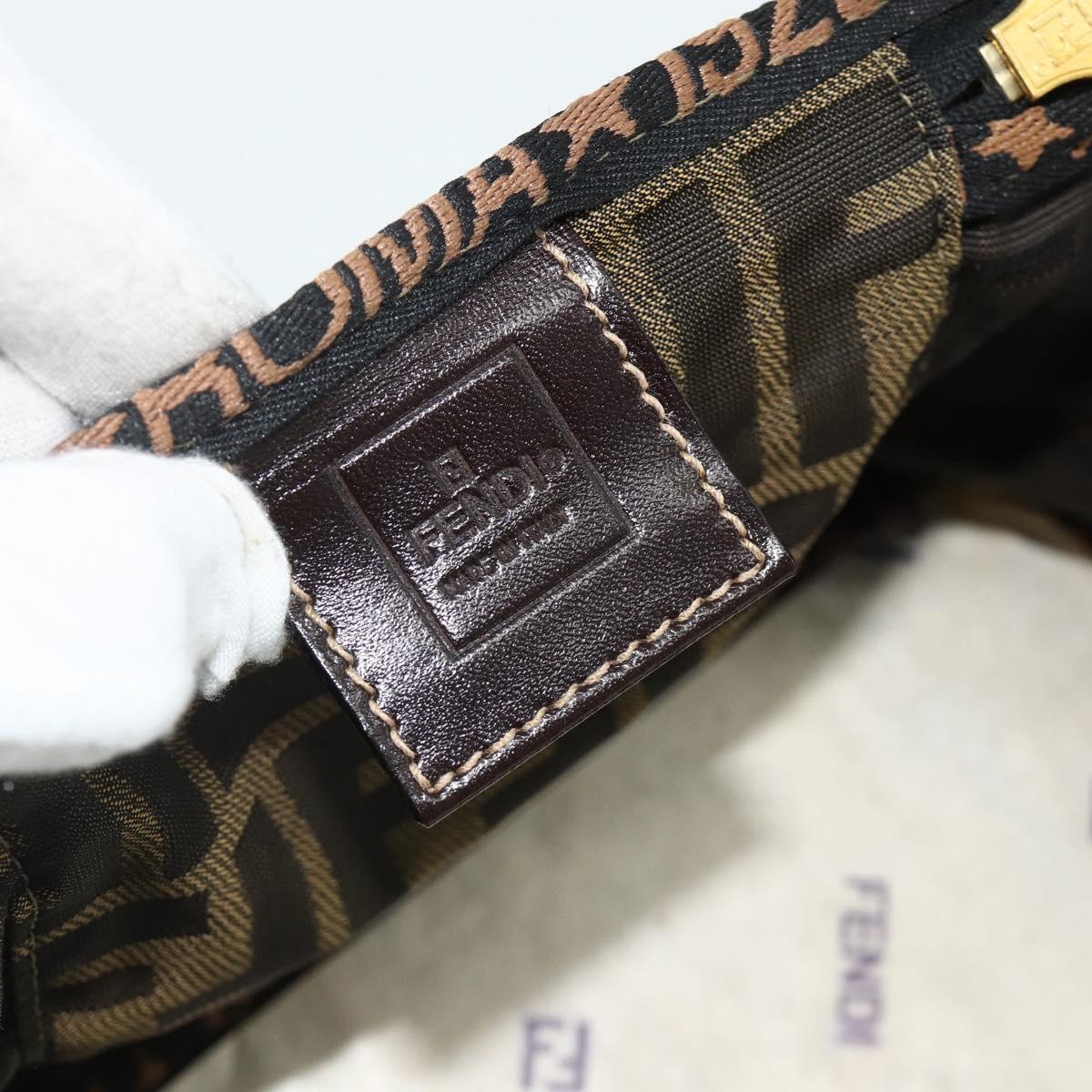 のん FENDI Zucca Canvas Vanity Hand Bag Brown Black Auth 176697 | eBay