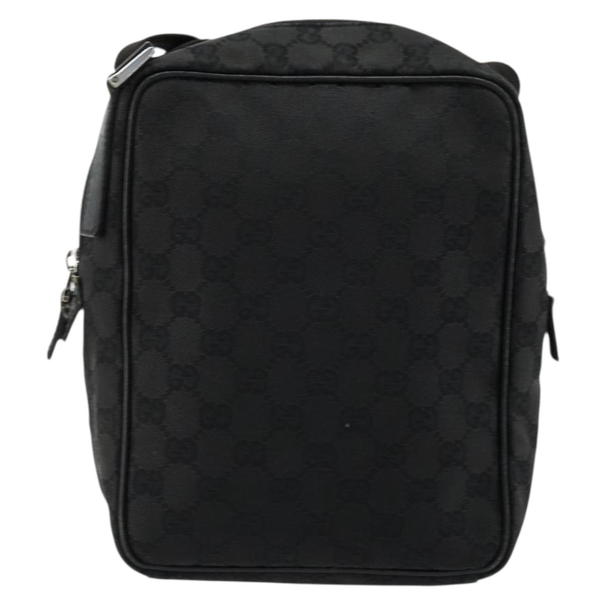 GUCCI GG Canvas Shoulder Bag Black Silver 122759 Auth 177508 | eBay