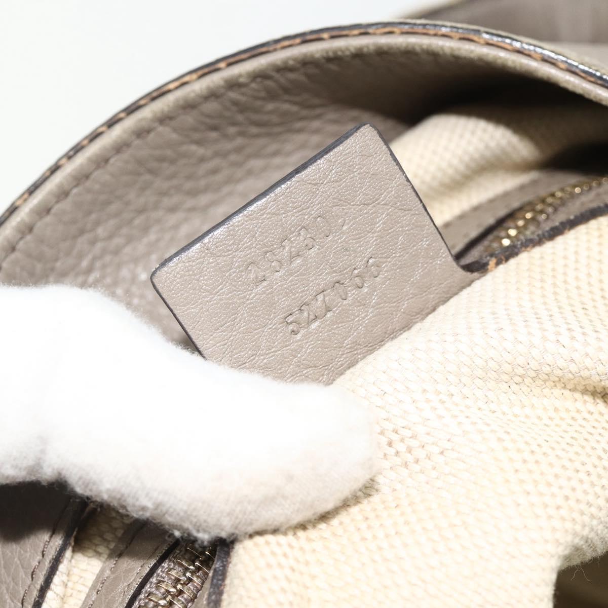 GUCCI Soho Hand Bag Leather Gray Gold 282309 Auth 178647 | eBay