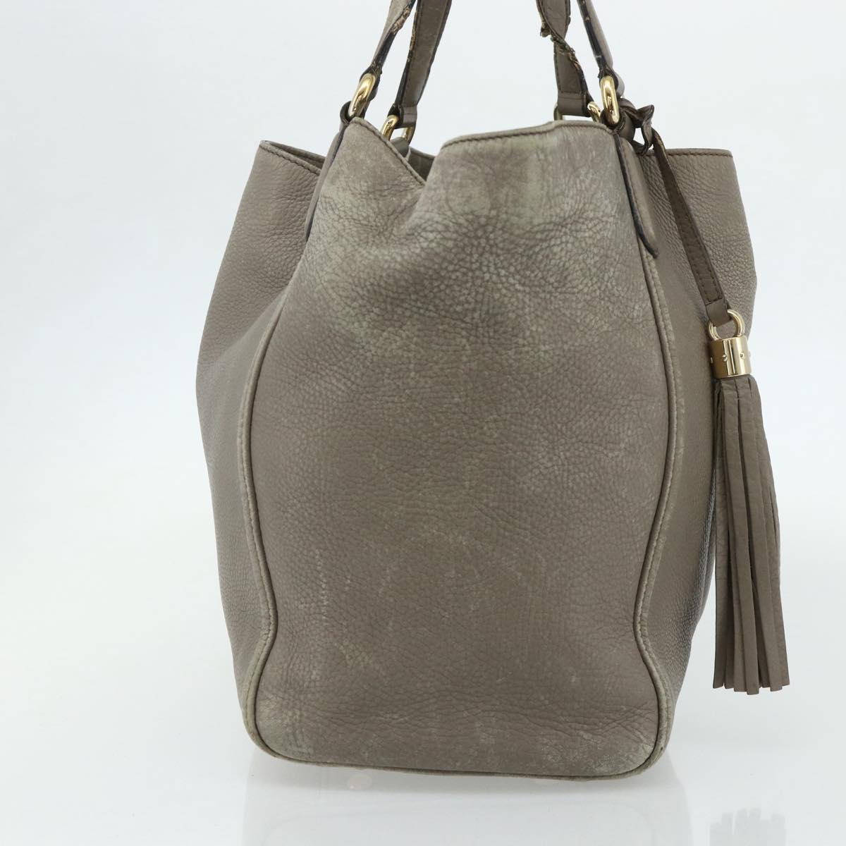 GUCCI Soho Hand Bag Leather Gray Gold 282309 Auth 178647 | eBay