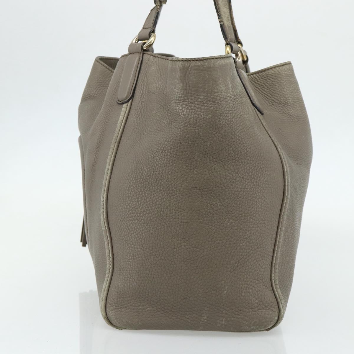 GUCCI Soho Hand Bag Leather Gray Gold 282309 Auth 178647 | eBay