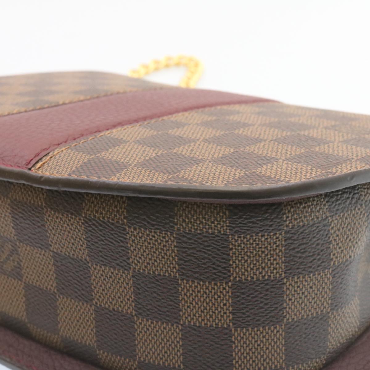 LOUIS VUITTON Damier Ebene Wight Chain Shoulder Bag N64420 LV Auth