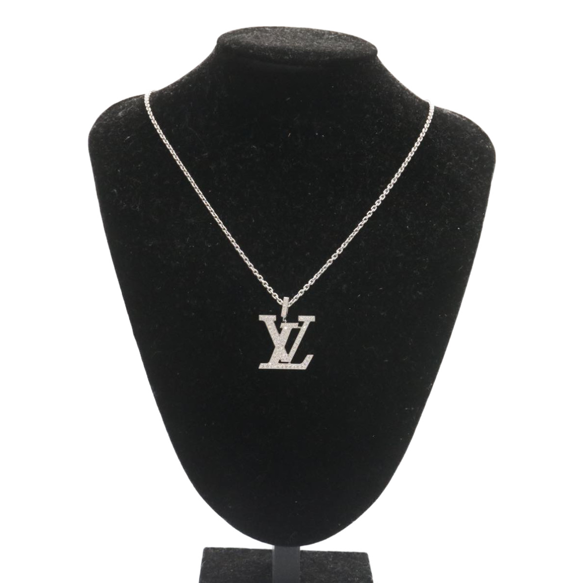 LOUIS VUITTON Pandantif LV XL Necklace White Gold Diamond Q93821