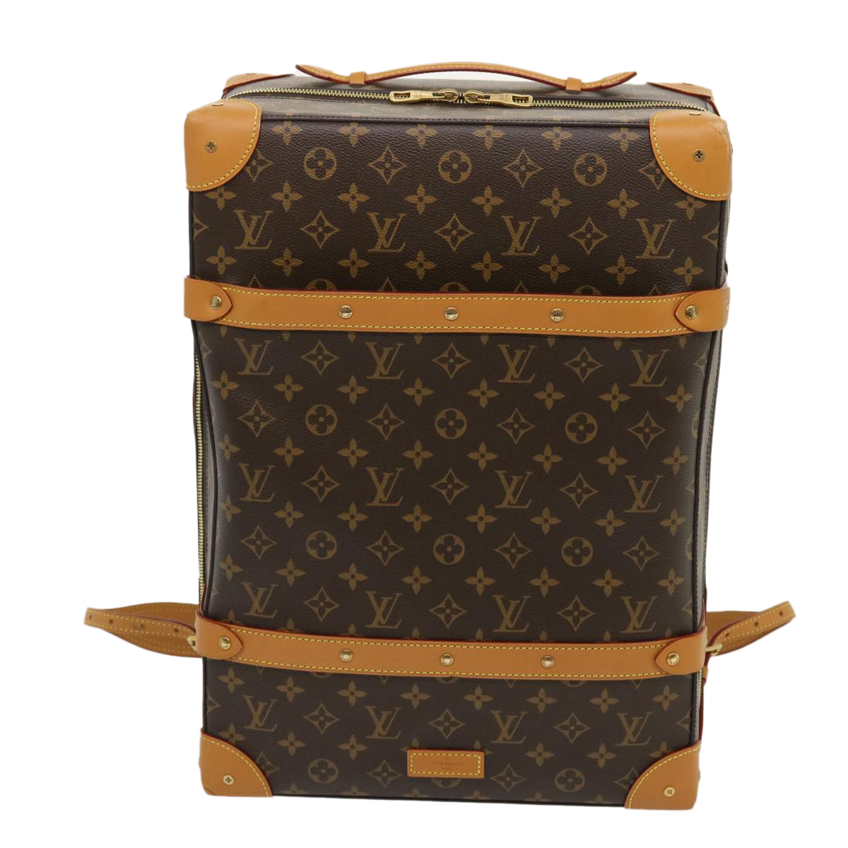 louis vuitton backpack trunk LOUIS VUITTON Monogram Soft Trunk Backpack MM Trunk M44749 LV Auth 29610SM
