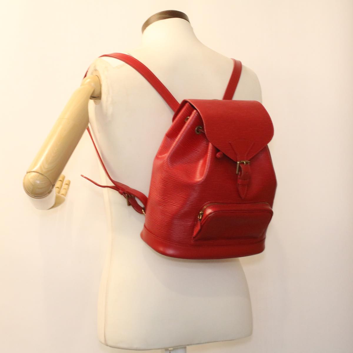LOUIS VUITTON Epi Montsouris MM Backpack Monaco 700th Red LV  display picture 1