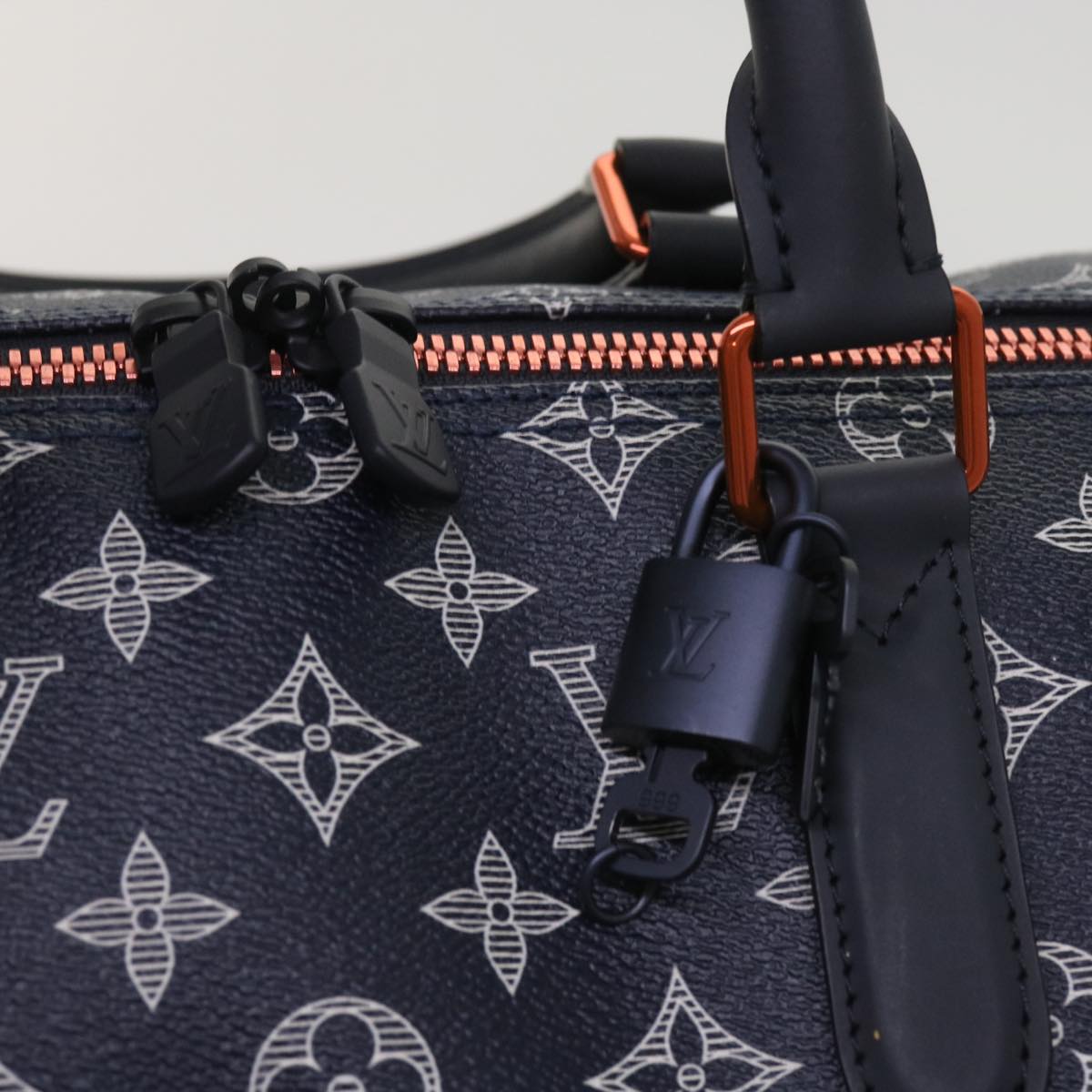 ルイ LOUIS VUITTON Monogram Ink Keepall Bandouliere 50 Bag Navy M43684