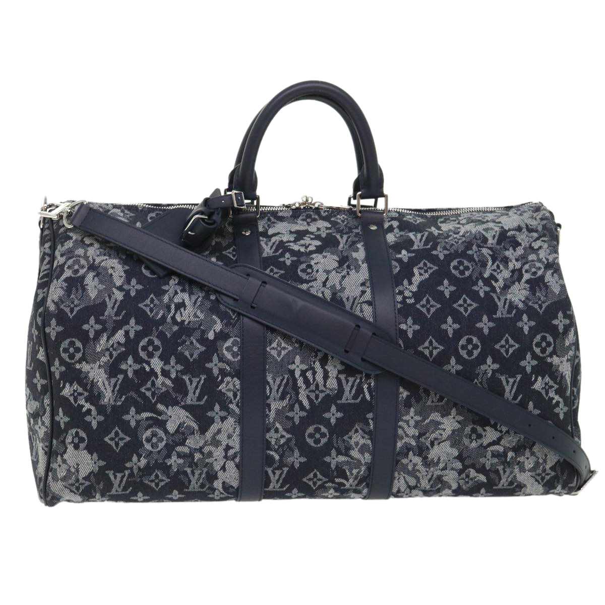 LOUIS VUITTON Monogram Tapestry Keepall Bandouliere 50 Boston M57285 Auth  48047S