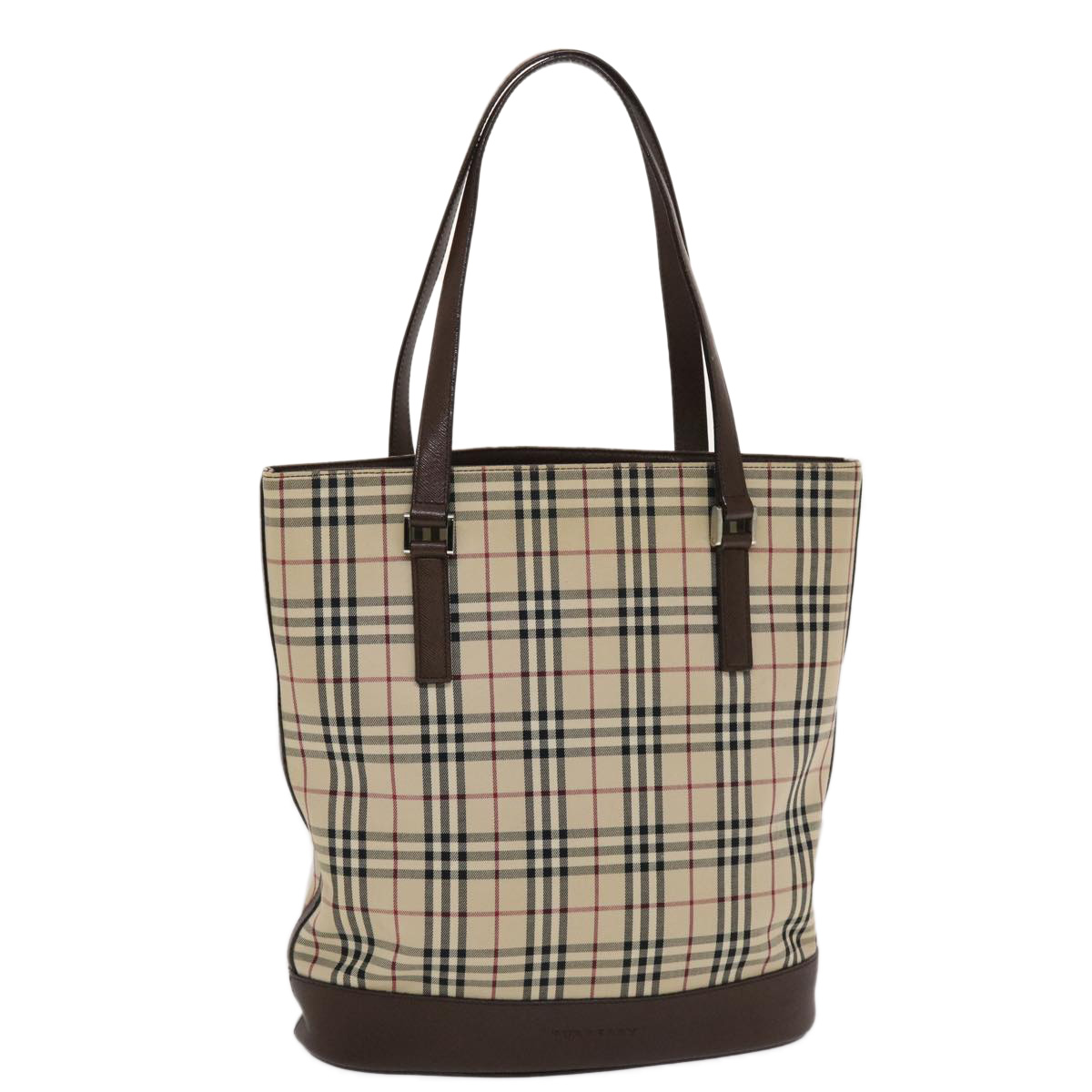 Brown check 2025 tote bag