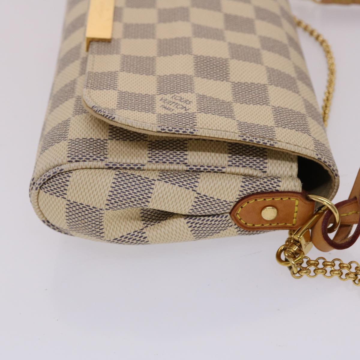 LOUIS VUITTON Damier Azur Favorit PM Shoulder Bag 2way