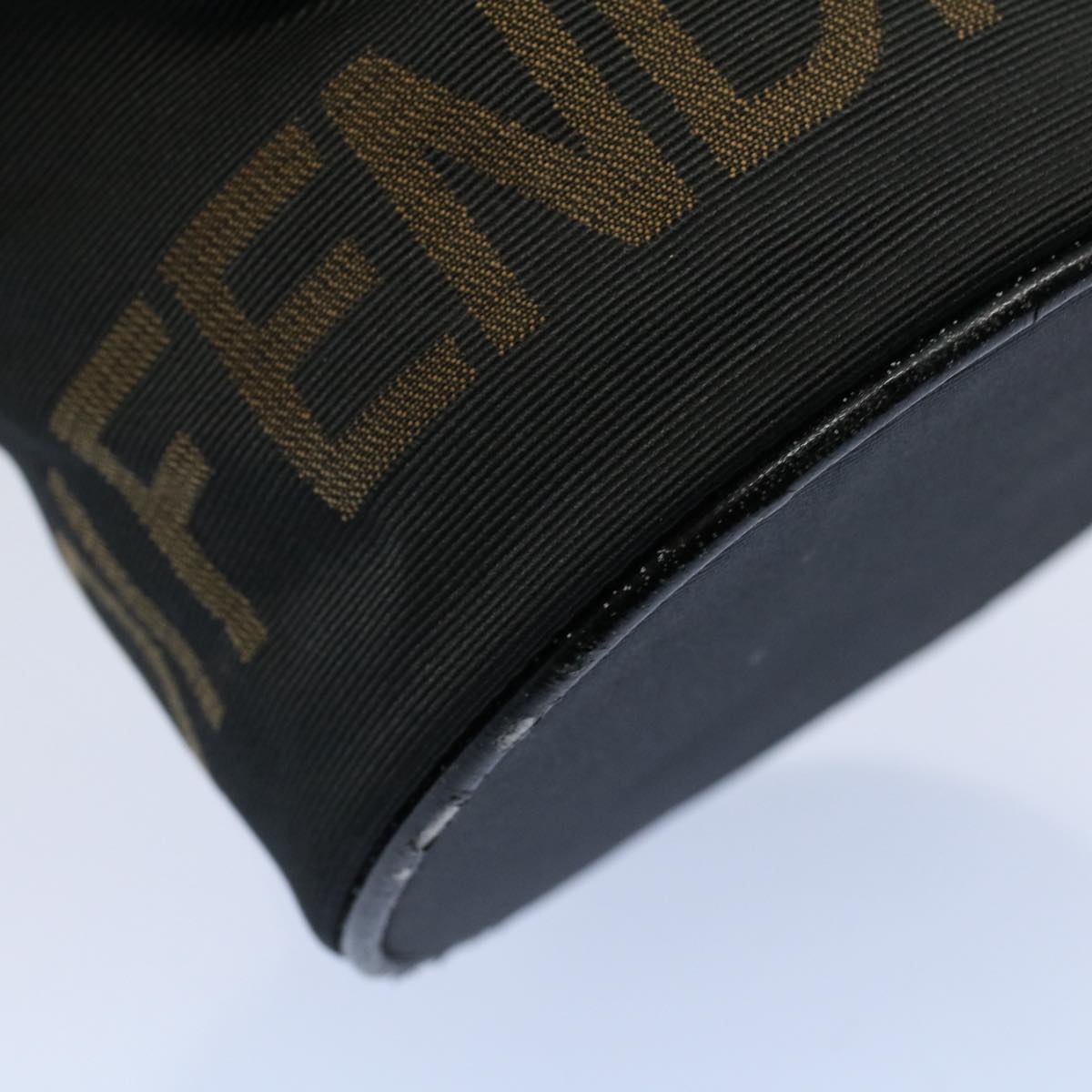 FENDI Vanity Cosmetic Pouch Canvas Black Auth 54858 | eBay
