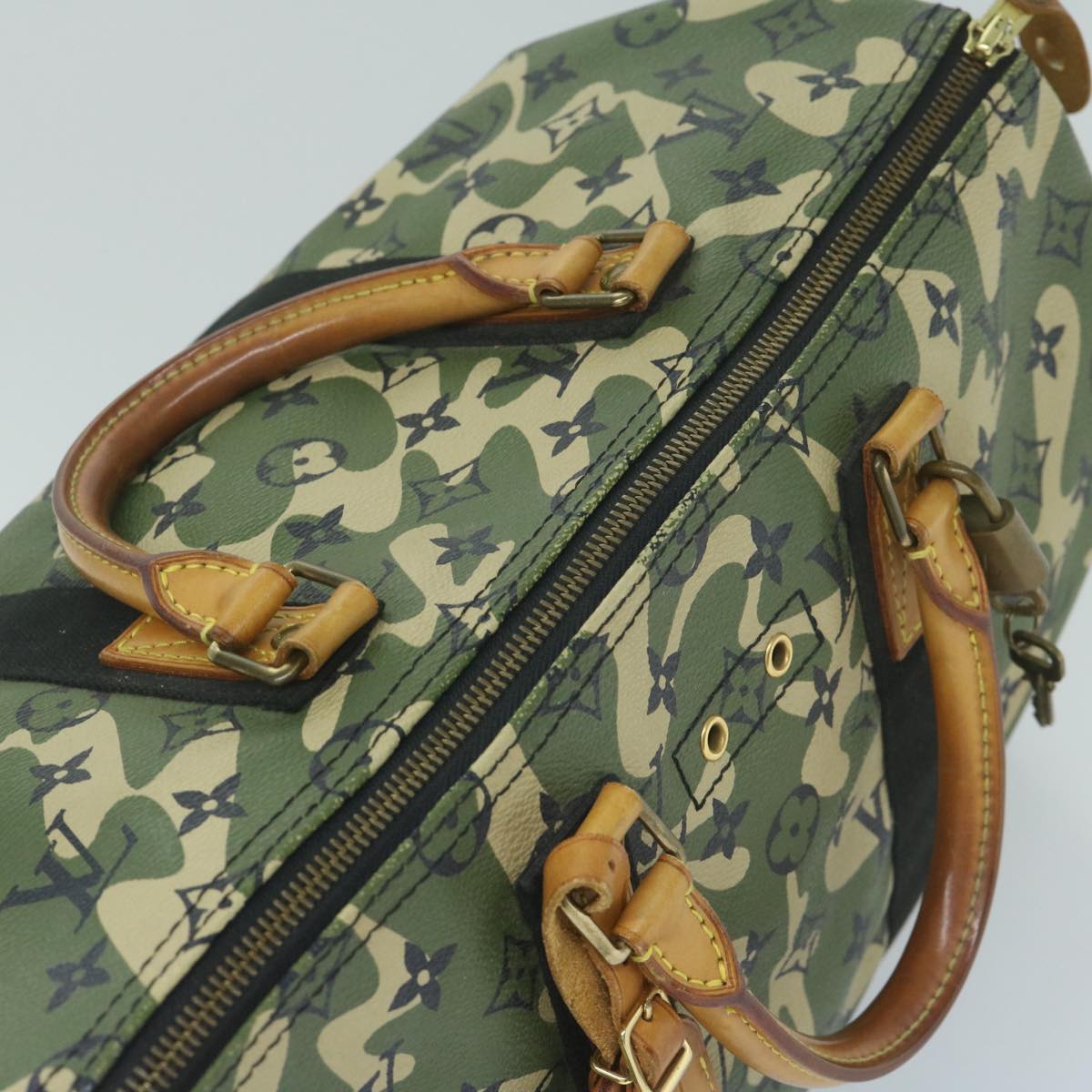 LOUIS VUITTON Camouflage Takashi Murakami Speedy 35 Hand Bag