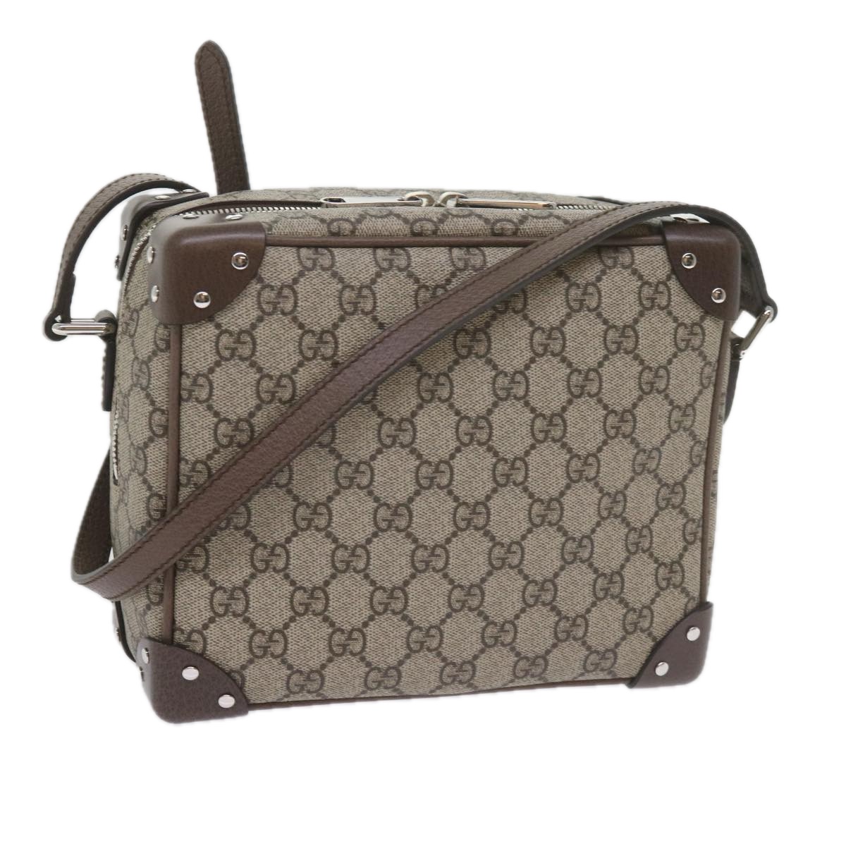 GUCCI GG Supreme Shoulder Bag Beige 626363 Auth 60070SV | eBay