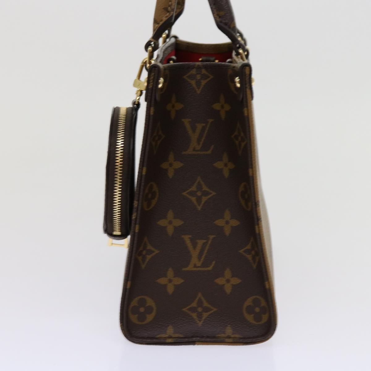 LOUIS VUITTON Monogram Reverse On The Go PM Hand Bag M46373 LV