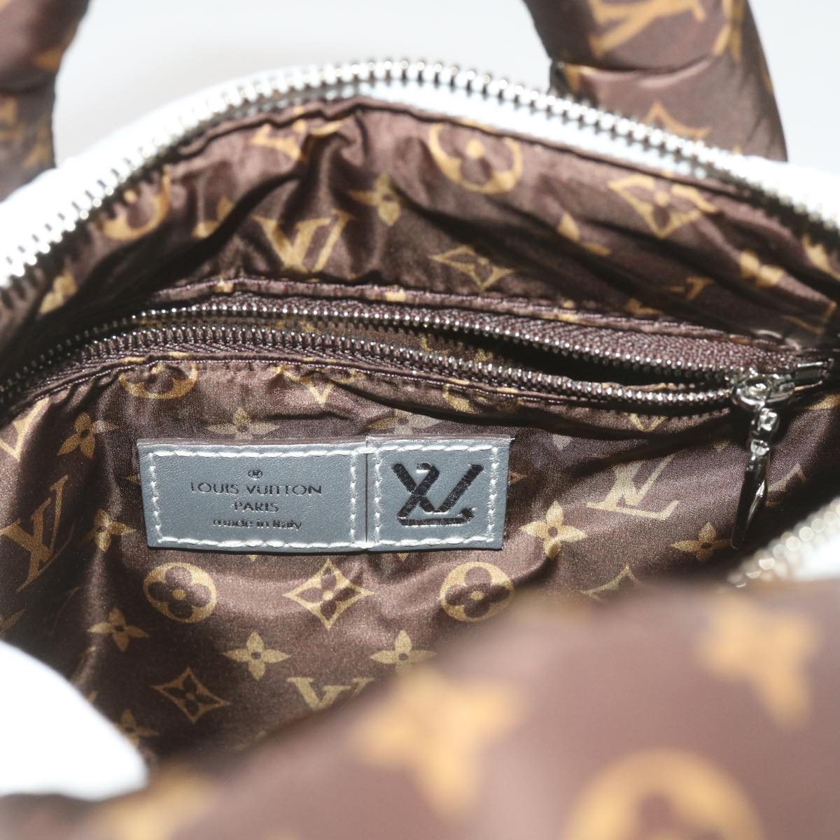 LOUIS VUITTNN ルイヴィトン LOUIS VUITTON Linylon Speedy Bandouliere 25 Bag 2way Silver