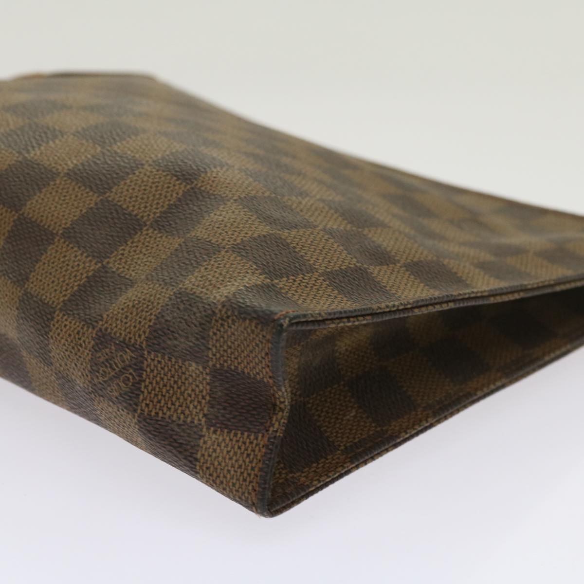 LOUIS VUITTON Damier Ebene Poche Toilette 26 Pouch N47543 LV Auth