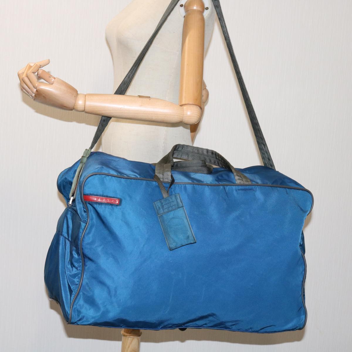 PRADA Sports Boston Bag Nylon 2way Blue Auth 69360 | eBay