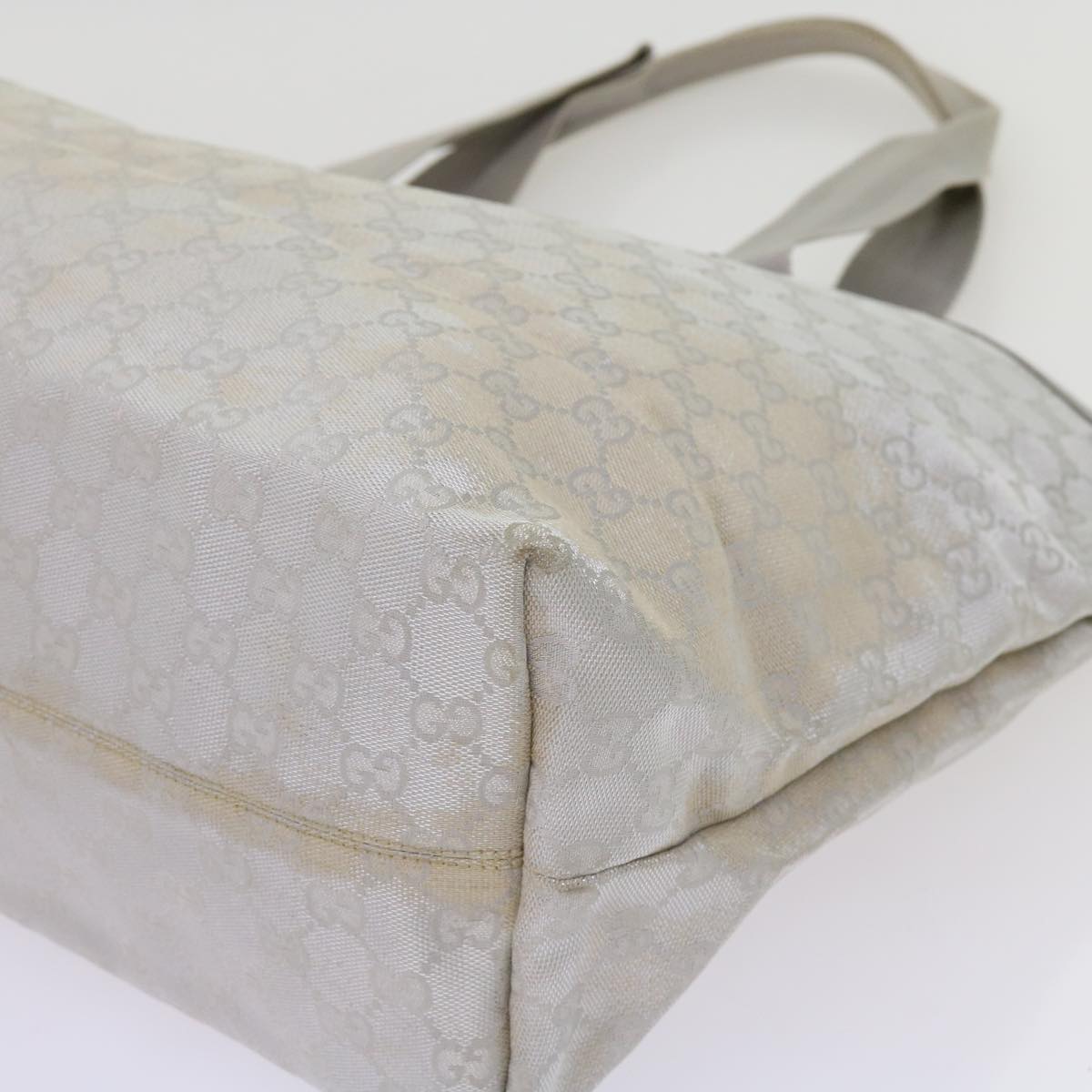 GUCCI グッチ 小物類（その他） 白 L 4500424Y0059 グッチGGマーモント スモールショルダー 白/ネイビー ゴールド