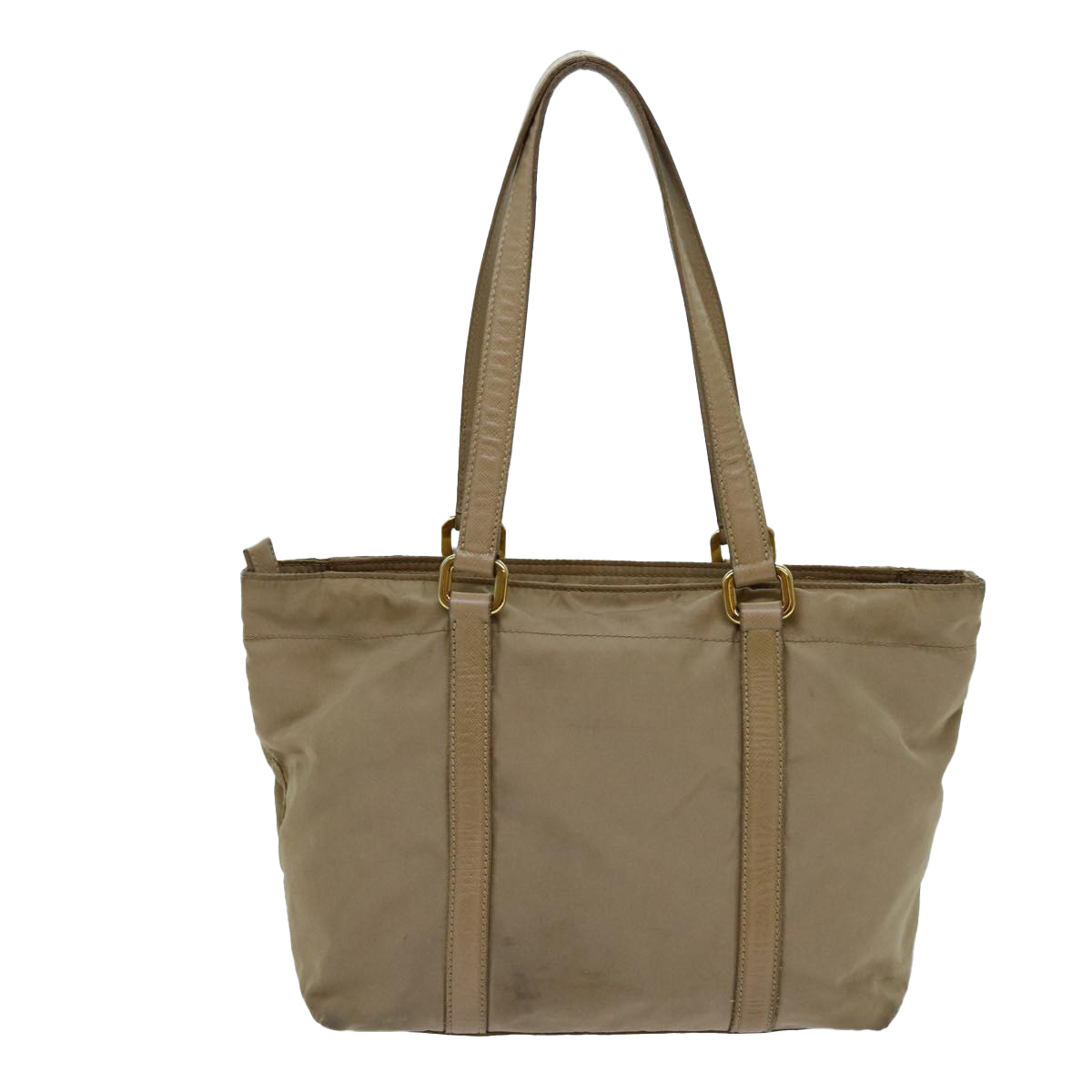 PRADA Tote Bag Nylon Beige Auth 70208 | eBay