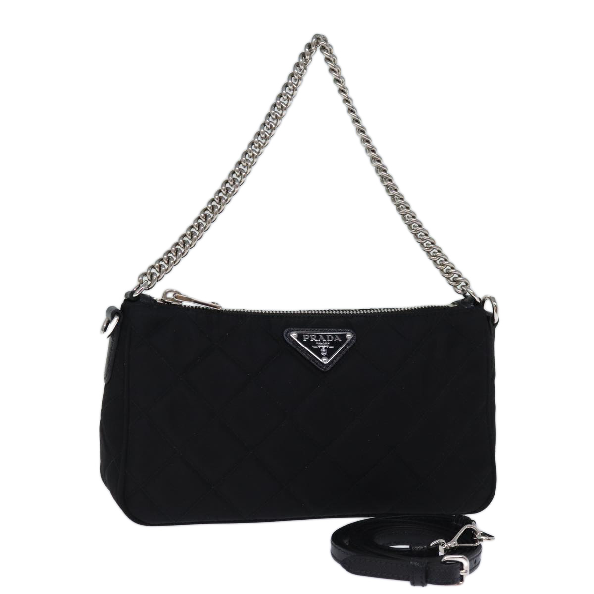 PRADA｜SHOULDER BAGS (1BD333 V O42D F0002) LUXUS PRADA SCHULTER TASCHE HANDTASCHE 1BD333 SCHWARZ LEDER