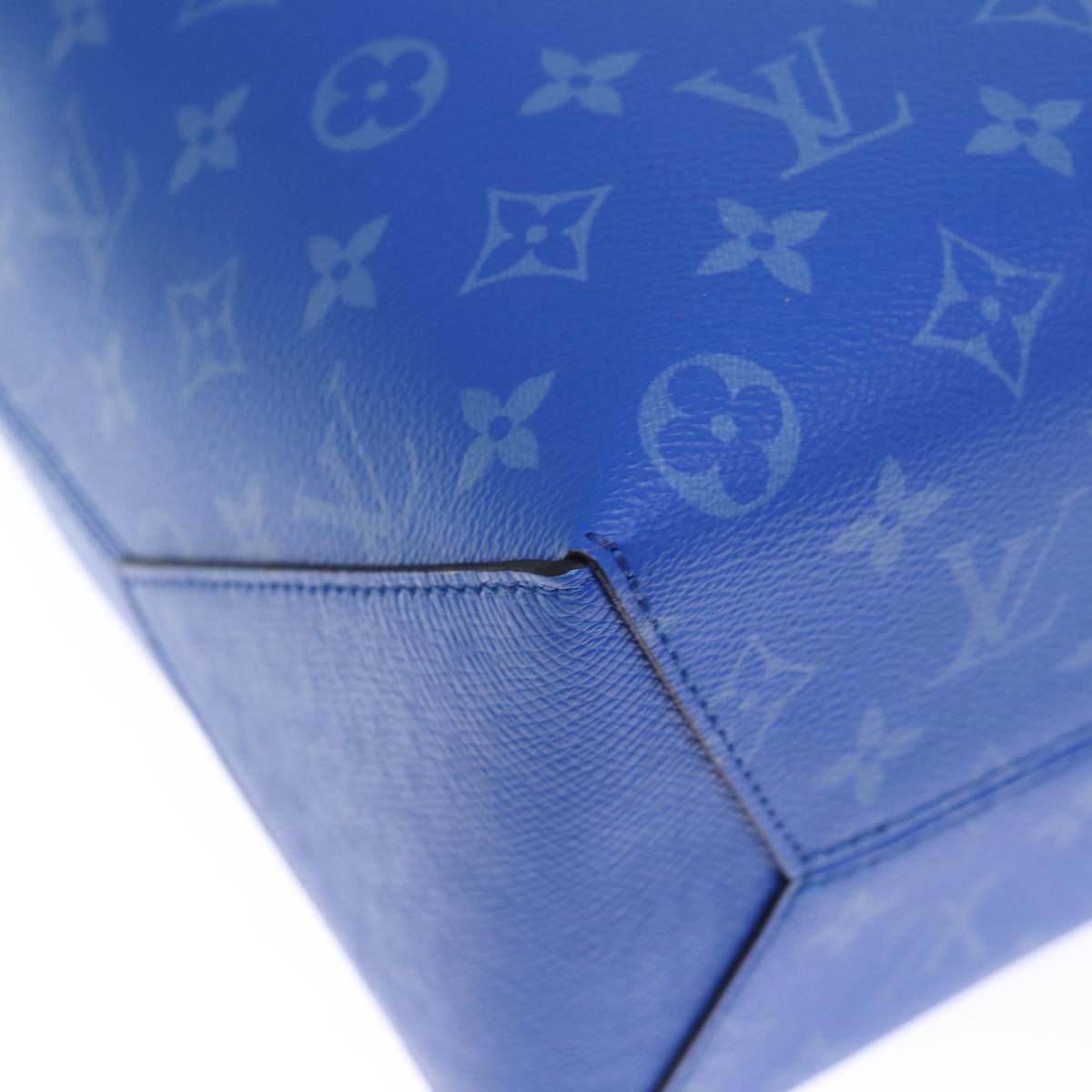 LOUIS VUITTON Taigalama Weekend Tote NM Tote Bag 2way Blue