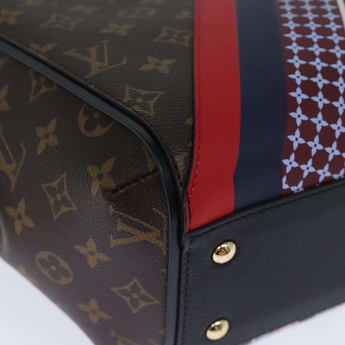 LOUIS VUITTON Monogram Kimono MM Tote Bag Red Navy M42850 LV Auth
