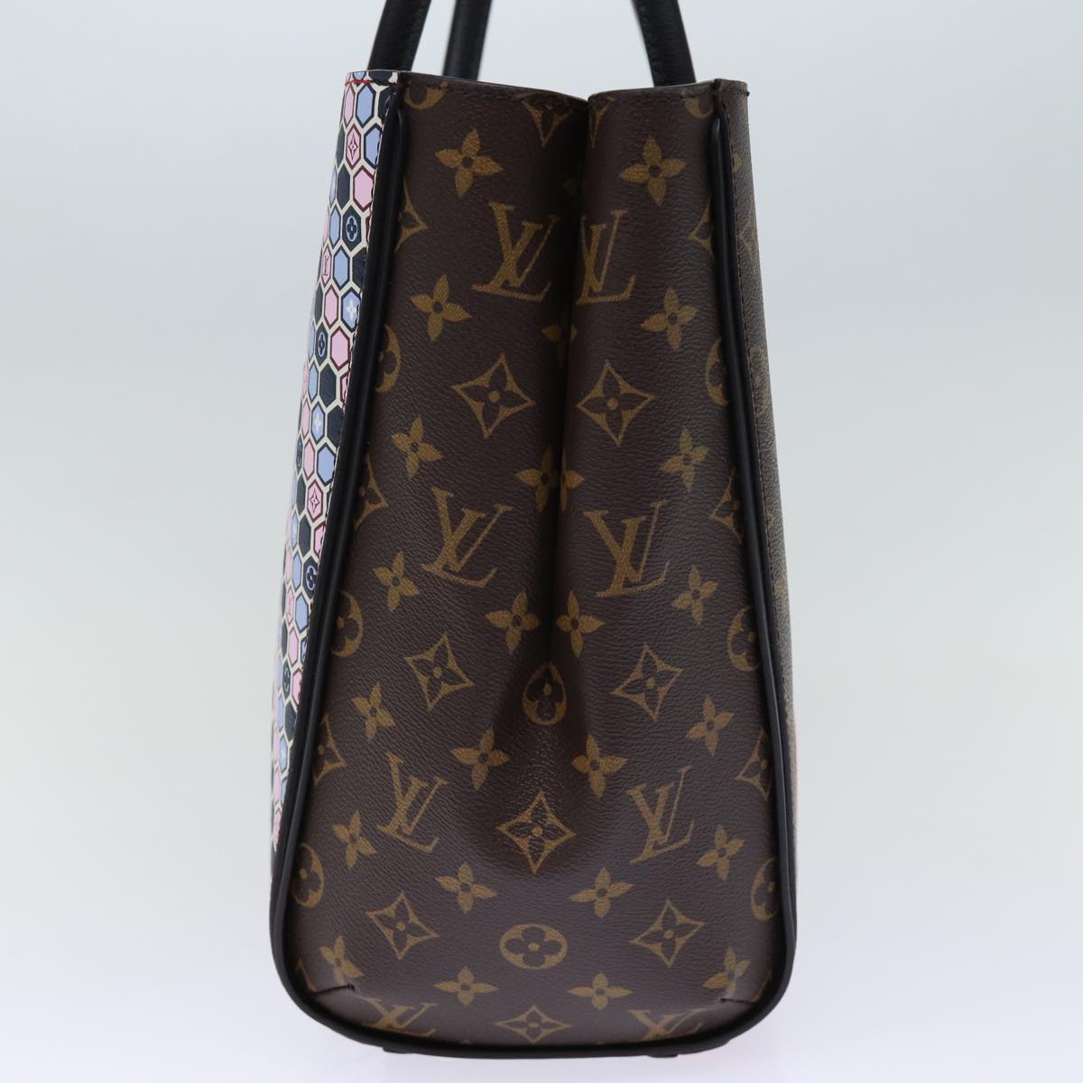 LOUIS VUITTON Monogram Kimono MM Tote Bag Red Navy M42850 LV Auth