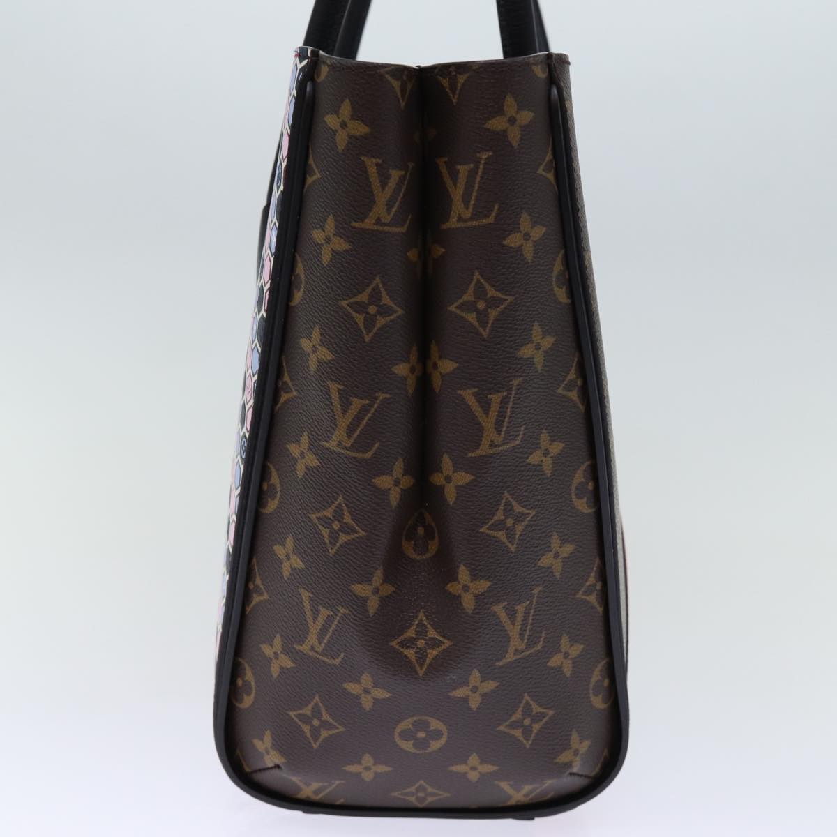 LOUIS VUITTON Monogram Kimono MM Tote Bag Red Navy M42850 LV Auth