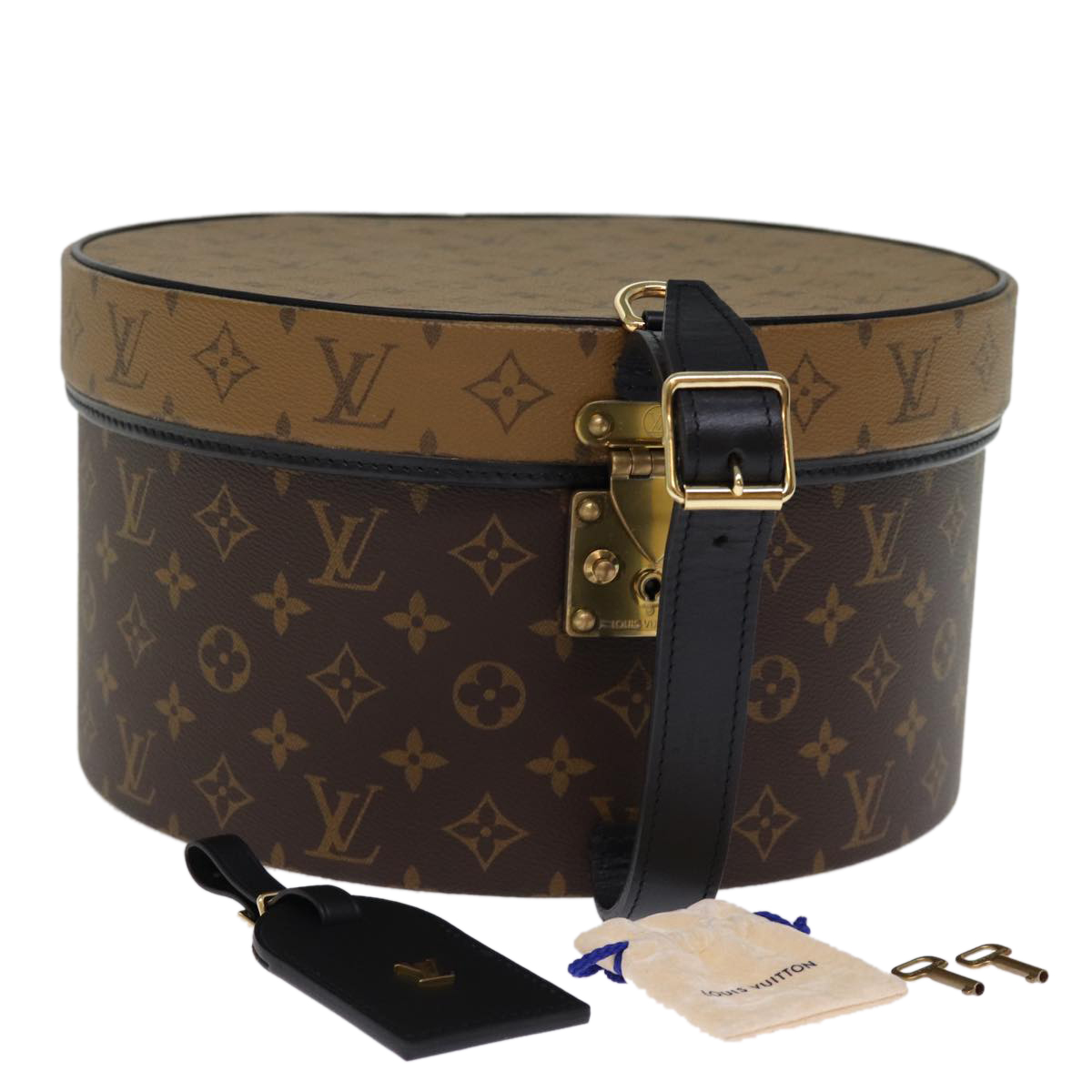 LOUIS VUITTON Monogram Reverse Boite Chapeau 30 Hand Bag M20084 LV