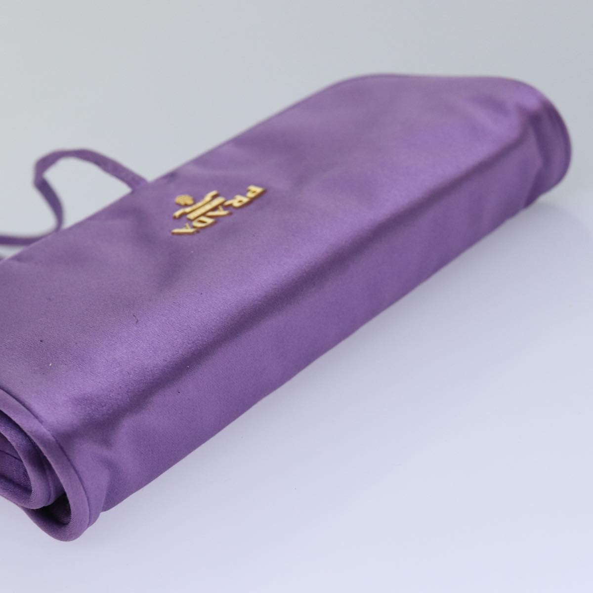 PRADA Jewelry Case Cosmetic Pouch Satin Purple Auth 74450 | eBay
