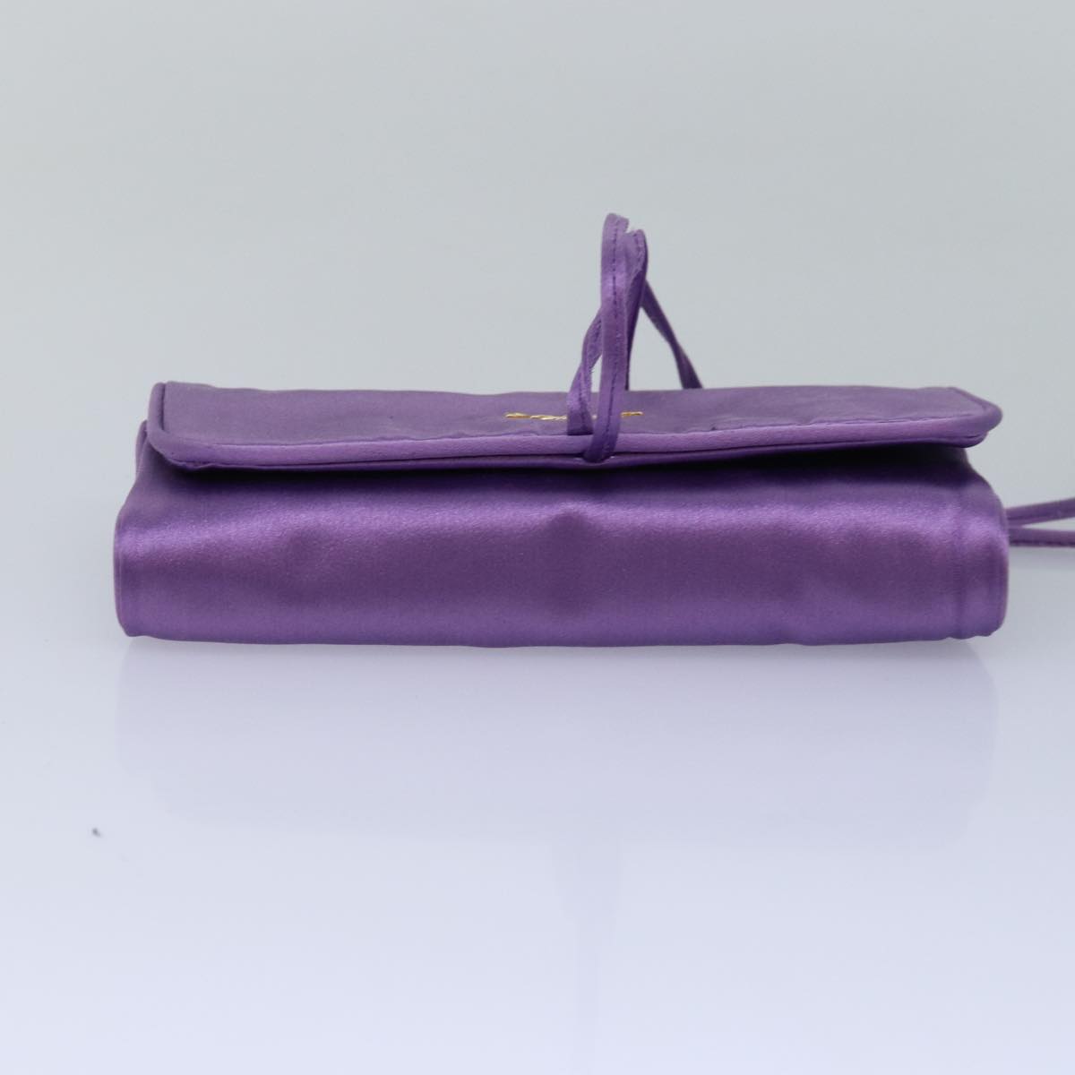 PRADA Jewelry Case Cosmetic Pouch Satin Purple Auth 74450 | eBay
