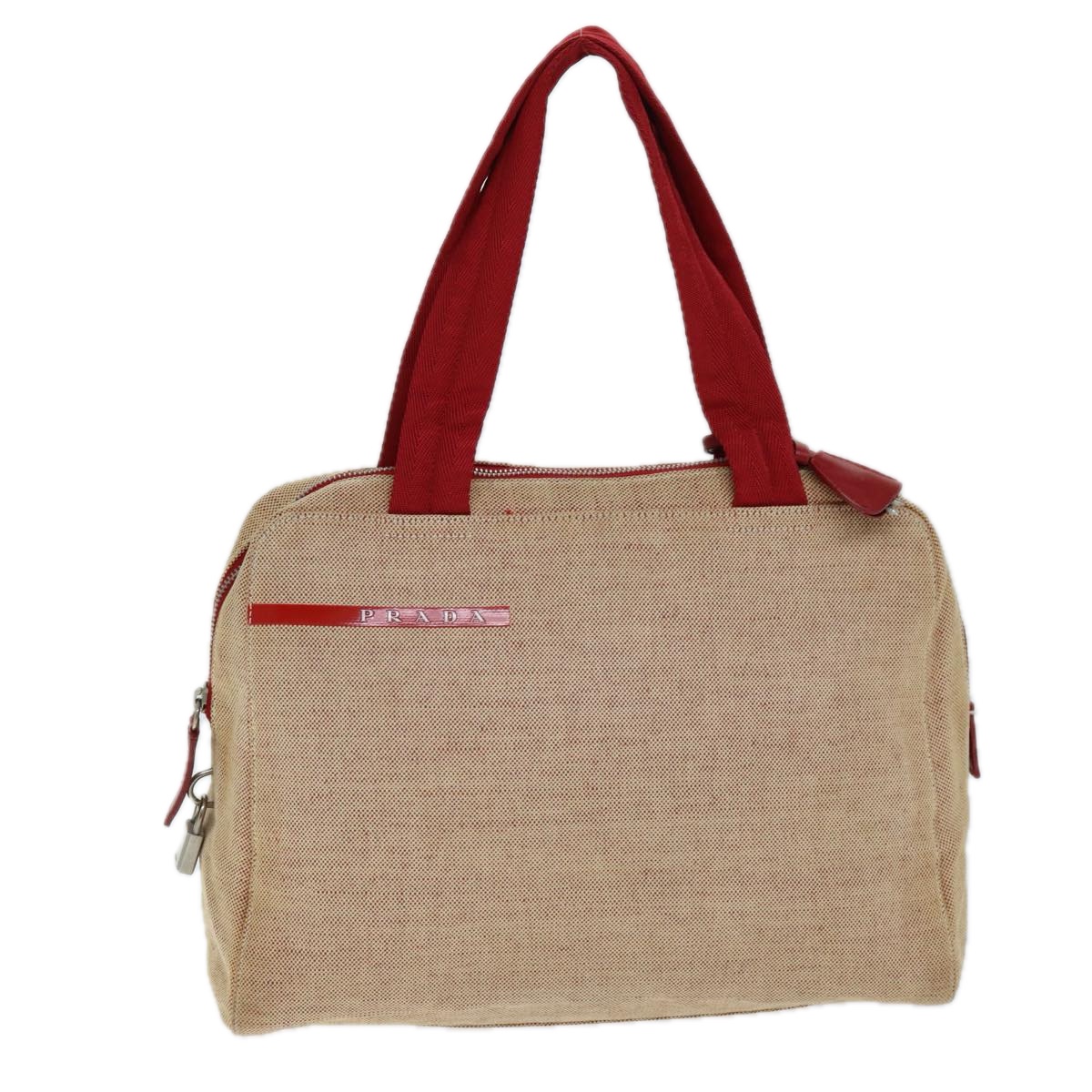 バッグ PRADA Tote Bag PRADA Sports Tote Bag Canvas Red Beige Auth 75127 | eBay