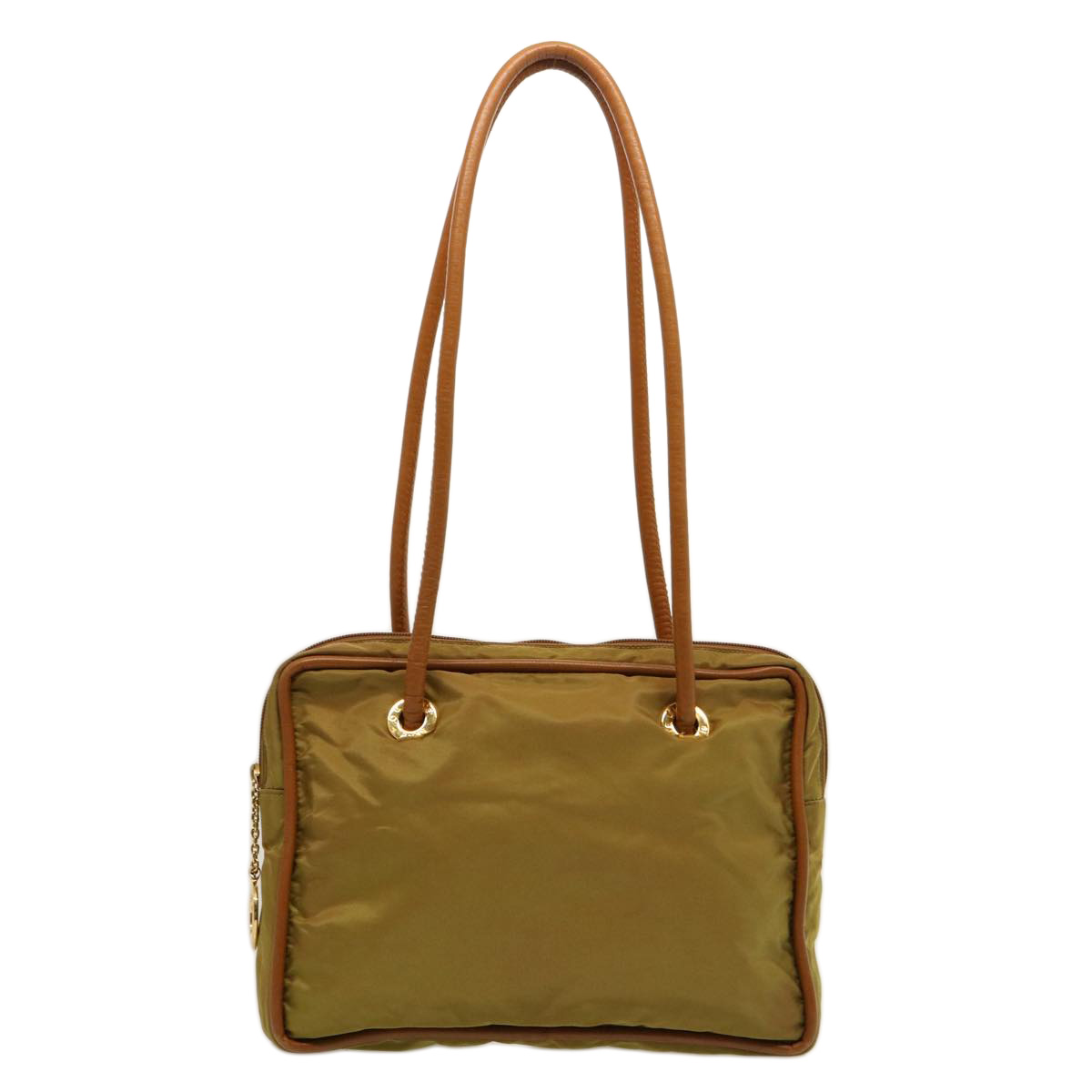 CELINE Shoulder Bag Nylon Khaki Auth 75674 | eBay
