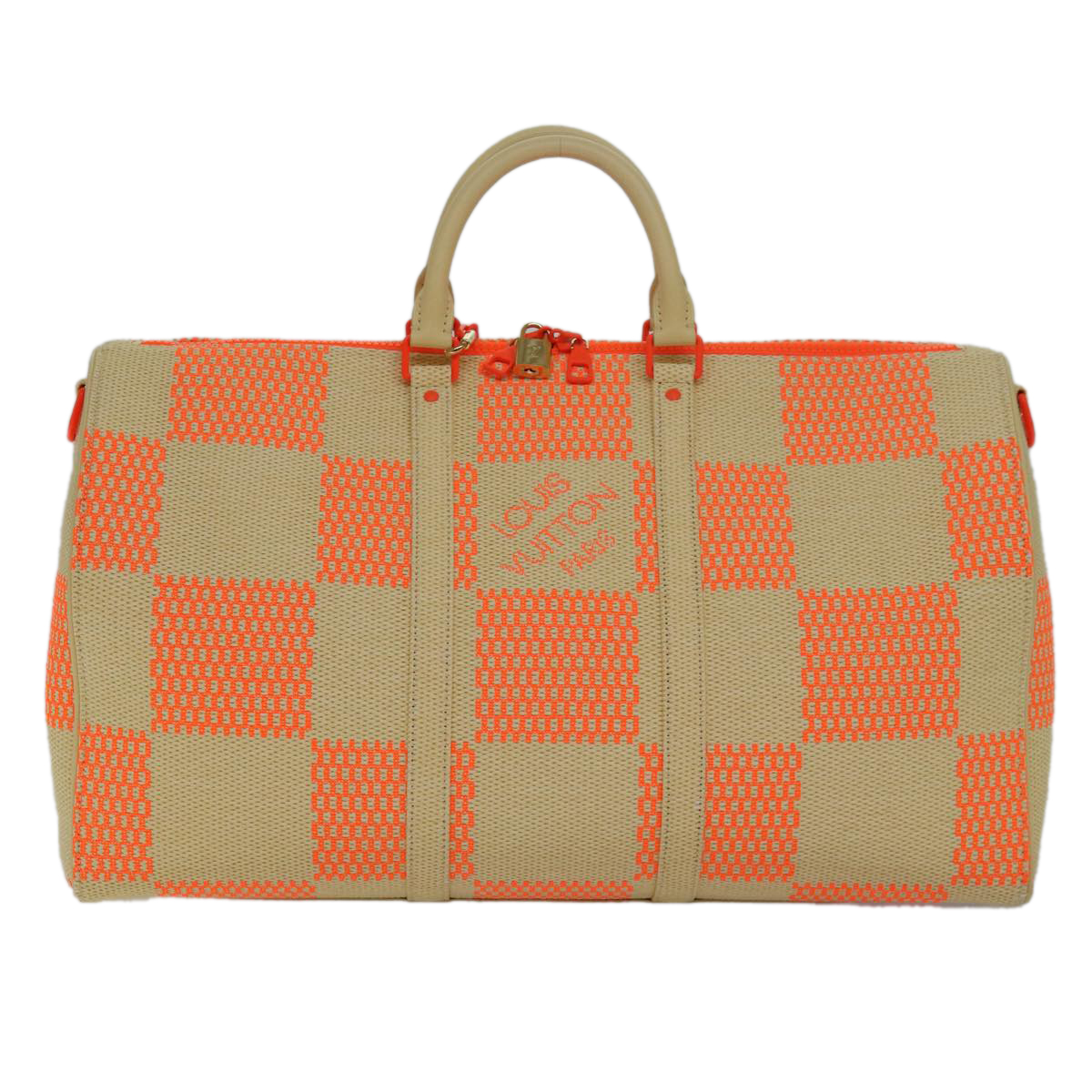 LOUIS VUITTON Damier Giant Keepall Bandouliere 50 Bag Beige M57419